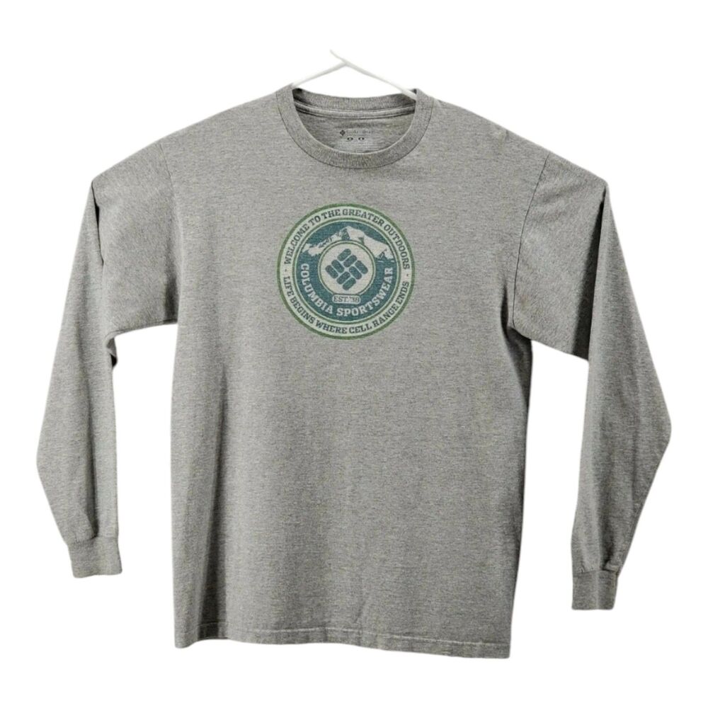 Columbia Sportswear Men’s Medium Long Sleeve Top Trail Outdoor Grey
